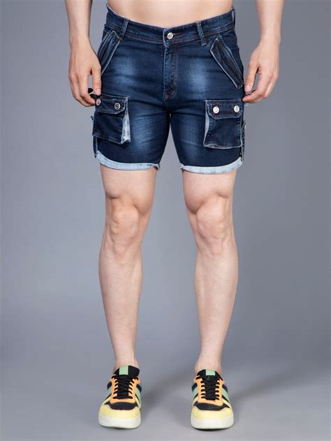 Designer Mens Denim Shorts in India | Men Cargo Shorts In India – Shio.in