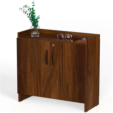 Brooklayn 2 Doors with Lock Shoe Rack Cabinet Slipper Footwear Stand O ...