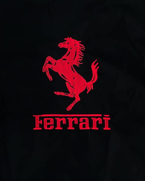 Black Ferrari Embroidery Jacket – Premium Unisex Racing Style – Mercy wear