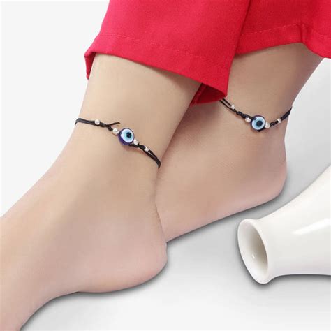 Buy Silver Evil Eye Anklet Online at Best Price in India