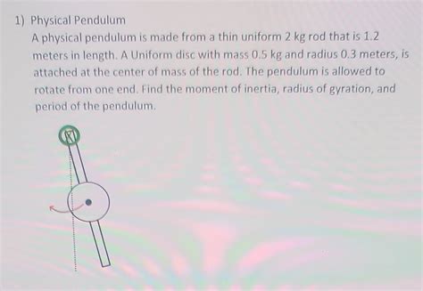 Image result for Physical Pendulum Problem
