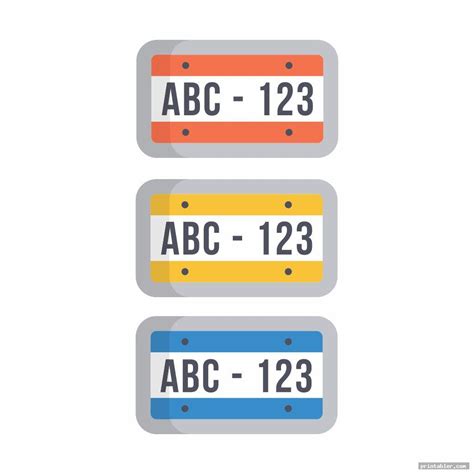 License Plate Template Printable - Gridgit.com