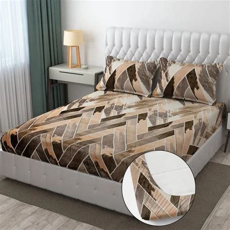 Brownsheets PREMIUM 500 TC HEAVY FLANNEL WARM FITTED BEDSHEET WITH ...