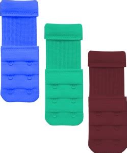 FIMS Women Elasten Bra Extender 2 Hooks 3 Rows Pack of 3 Hook Extender ...