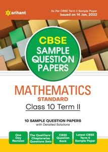 Arihant CBSE Term 2 Mathematics Standard Class 10 Sample Question ...