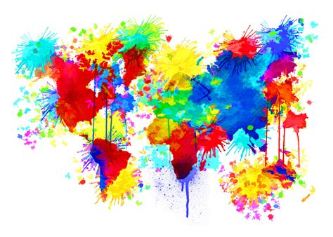 Rainbow Paint Splatter Clip Art