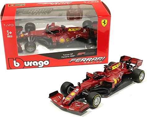 Bburago 1:43 2020 Ferrari Racing SF1000 Formula One F1 5 Sebastian ...