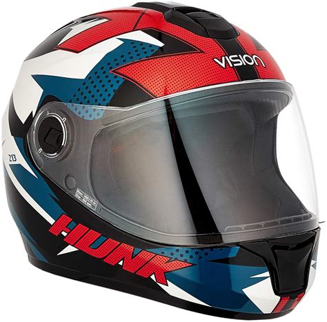 Steelbird Hi-Gn SBH-11 HUNK Glossy Black and Blue with Plain visor,600 ...