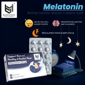 Black mirror MELATONIN 10MG for HEALTHY NATURAL & RESTFUL SLEEP SUPPORT ...