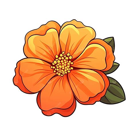 Orange Flowers White Background Selection Of Various Orange Flowers At