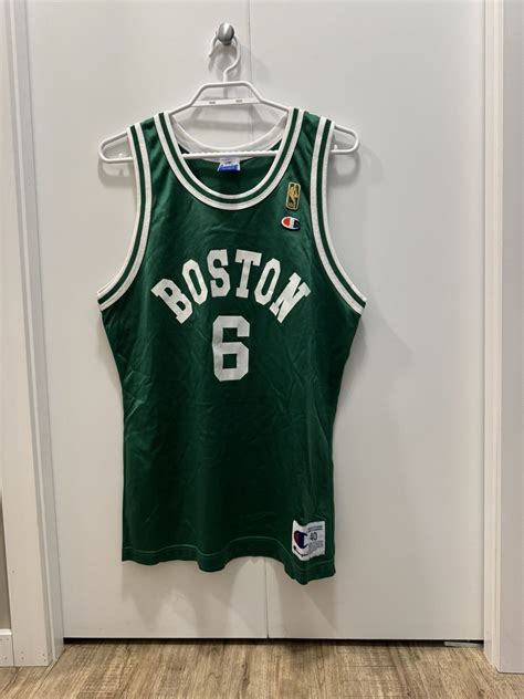 Champion Boston Celtics Bill Russell Jersey | Grailed