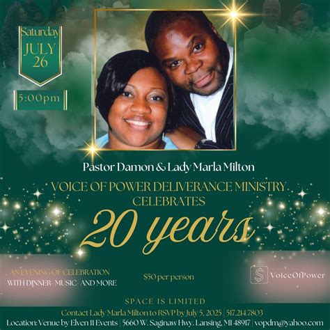 20th Church Anniversary Celebration, Eleven 11 Events Group, Lansing ...
