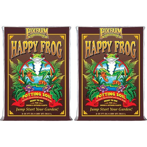 XCKF Happy Frog Potting Soil, 2cu ft (Pack of 2) - for Indoor/Outdoor ...