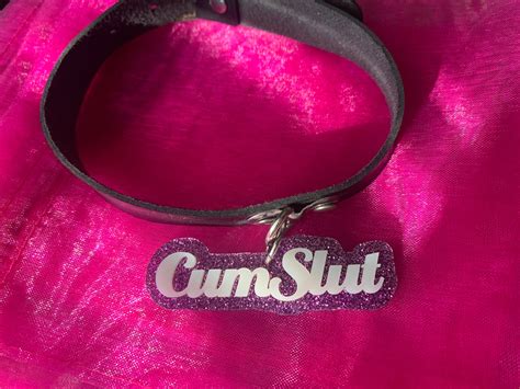 Cum Slut Collar Acrylic BDSM Submissive Collar - Etsy
