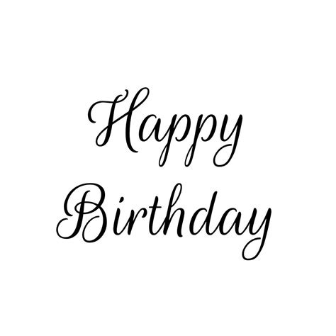 Birthday Written in Cursive