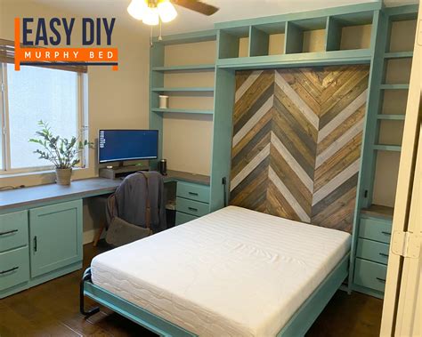 Queen Size Vertical Mount Easy Diy Murphy Wall Bed Vertical Pull Down