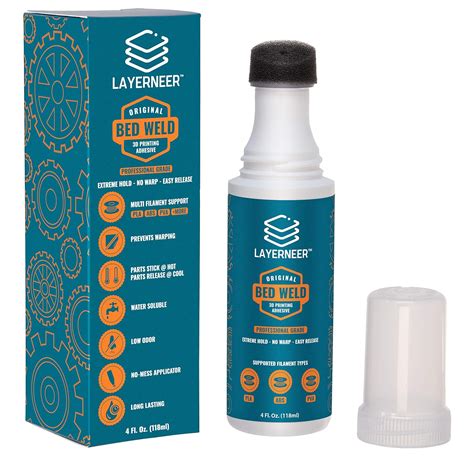 3D Printer Adhesive Glue by Layerneer, Bed Weld Original, Strong Grip ...