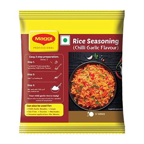 Maggi Professional Rice Seasoning, Chilli Garlic Flavour - 200g Pouch ...