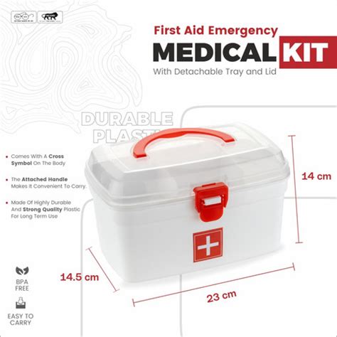 AURA PLAST Transparent First Aid Box | Emergency Medical Box | Medicine ...