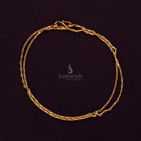 Elegant Micro Gold Plated Traditional Twisted Link Chain- Sasitrends
