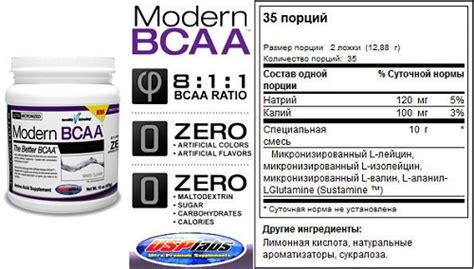 Modern BCAA от USPlabs: как принимать, побочные эффекты