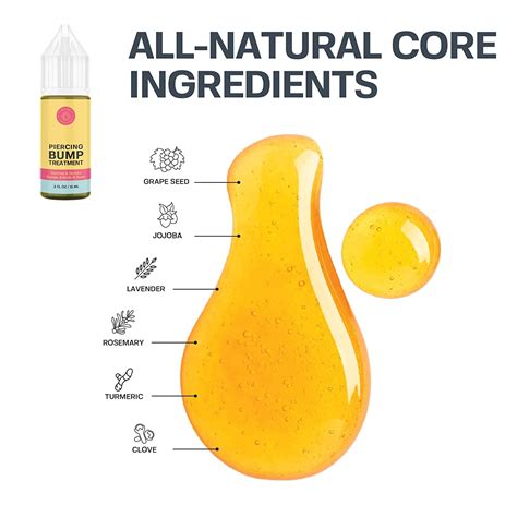 Labs Piercing Aftercare Kit | Piercing Bump Solution Oil (.5 oz) plus ...