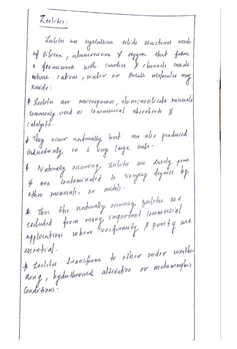 Zeolites and aluminium abrasives - MSC Chemistry - Studocu