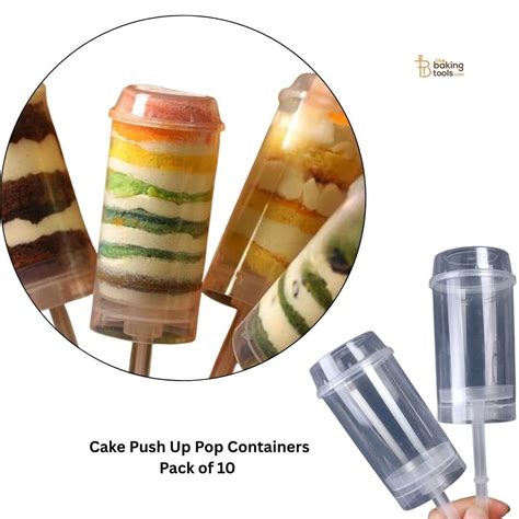 Cake Push Up Pop Containers Pack of 10 | Dessert Cups