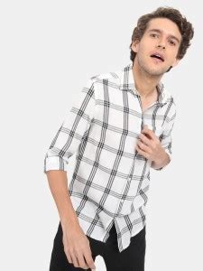VASTRADO Men Checkered Casual White Shirt - Buy VASTRADO Men Checkered ...