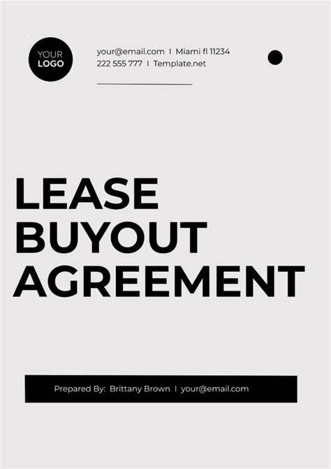 Free Buyout Agreement Templates, Editable and Printable