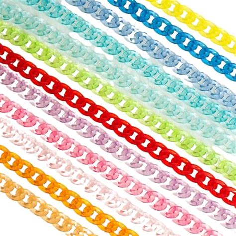 SATRA TRADERS Matt Translucent Acrylic Chains | Size : H-22mm W-16mm ...