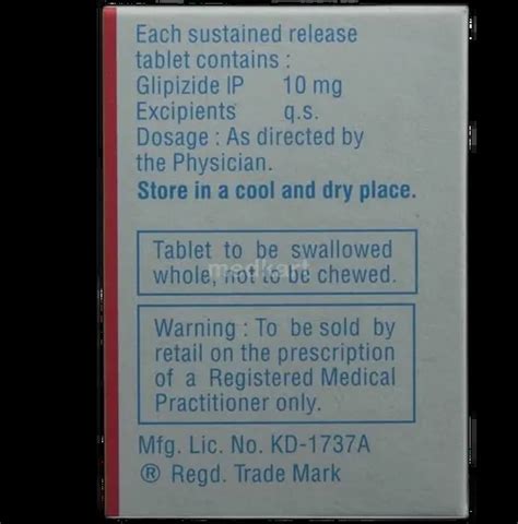 Buy Glynase XL 10mg Tablet Online at Best Price | Medkart