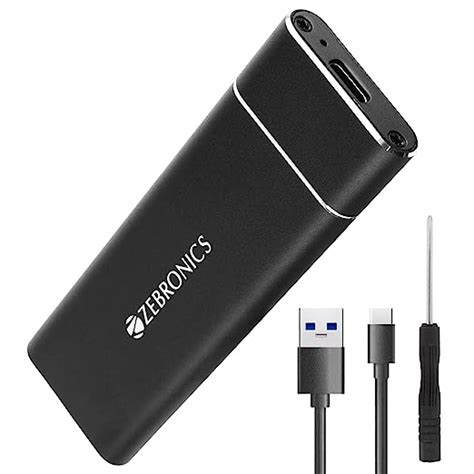 Zebronics CM01 M.2 SATA SSD Enclosure with Aluminum Case, Type-C 3.1 ...