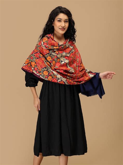 Neel Noor Embroidered Woolen Stoles | Available On The Mom Store
