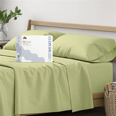 Amazon.com: Mayfair Linen 100% Organic Cotton Sheets King Size - 4 PC ...