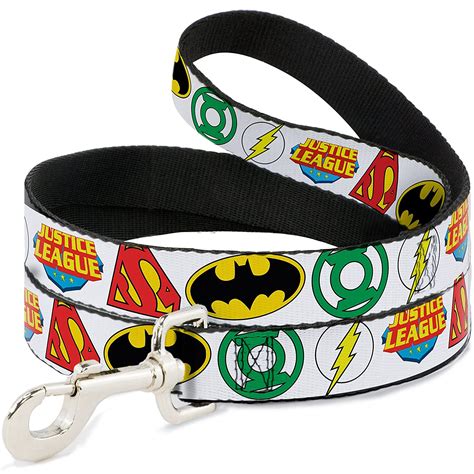 Buckle-Down Wide 1.5" "Justice League Superhero Logos Close Up White ...