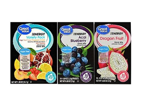 Buy Great Value Low Calorie Sugar-Free Energy Drink Mix 3 Pack Bundle ...
