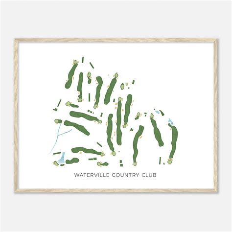 Waterville Country Club, Maine - Custom Golf Course Map in Modern ...