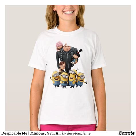 Despicable Me | Minions, Gru, Agnes, Margo & Edith T-Shirt | Zazzle ...