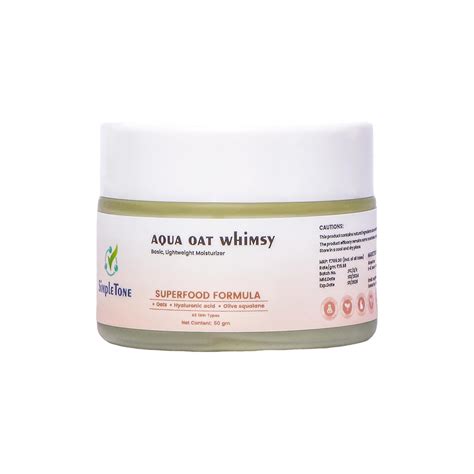 SimpleTone, AQUA OAT WHIMSY MOISTURIZER, 50g – SUPERFOOD FORMULA ...