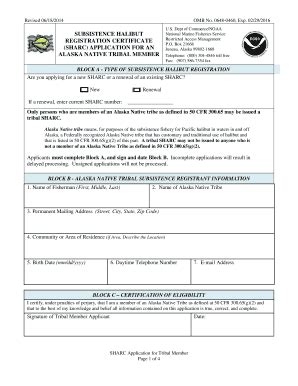 Subsistence Halibut Registration Certificate Application ...