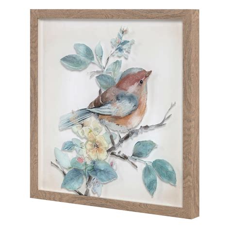 Honeybloom Bird Glass Framed Wall Art | At Home