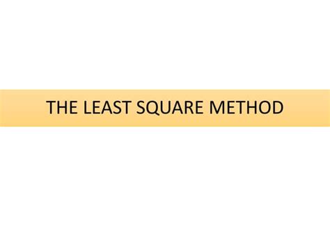 Image result for Least Square Method Example Computation