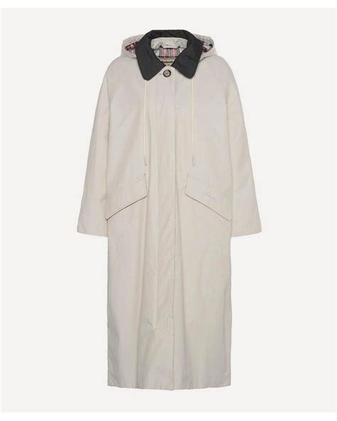 Barbour Alexa Chung Waterproof Trench Coat in White | Lyst