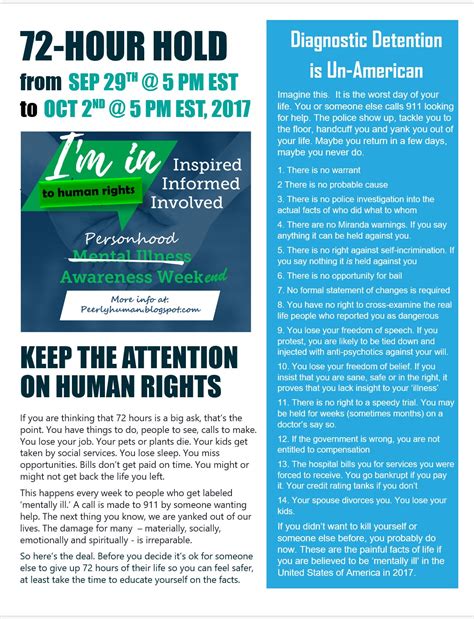 72 Hour Hold for Inalienable Personhood - Mad In America