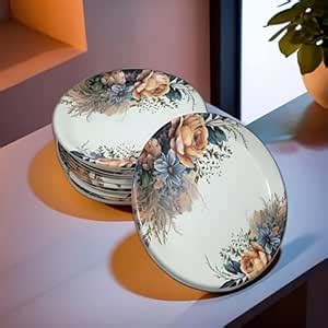 Buy Set of 12 Melamine Round Small Quarter Plates - Perfect Addition to ...