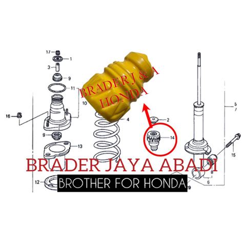 Jual STOPPER SHOCKBREAKER KARET BUSAH SHOCK BELAKANG CRV GEN 2 RD 2002 ...