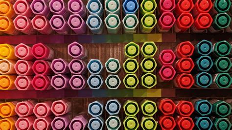 Wallpaper markers, colorful, caps hd, picture, image