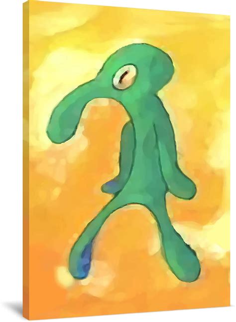 Buy GONGYY Bold and B Paintings Cool Squidward s Abstract Canvas Wall ...