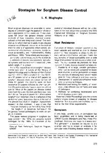 Strategies for Sorghum Disease Control - OAR@ICRISAT